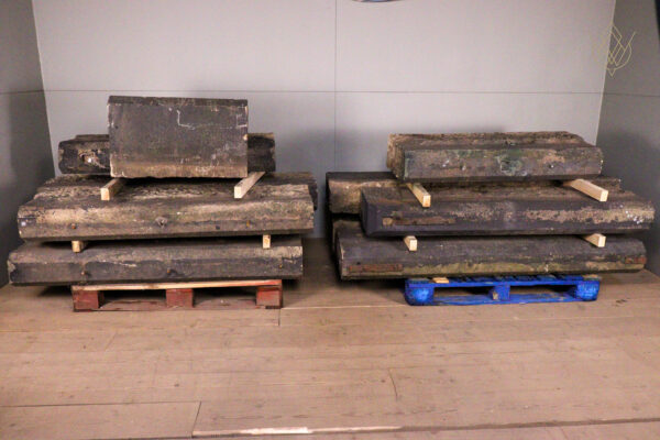 17m - Large Reclaimed Stone Plinth Course/Kerb Edging - WM12110 - Image 5