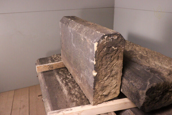 17m - Large Reclaimed Stone Plinth Course/Kerb Edging - WM12110 - Image 2
