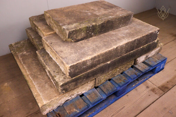 20.5ft - 16"x4" Reclaimed Flat Coping Stones - WM12115