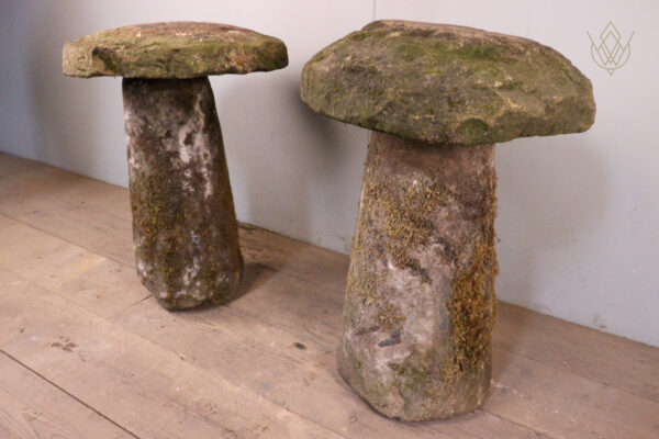 Pair of 19th Century Stone Mushrooms/Staddle Stones - WM12128