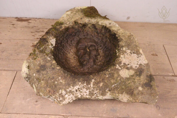 19th Century Carved Stone with Half Face/Half Skull - WM12130 - Image 6