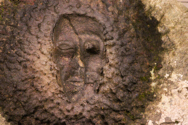 19th Century Carved Stone with Half Face/Half Skull - WM12130 - Image 4