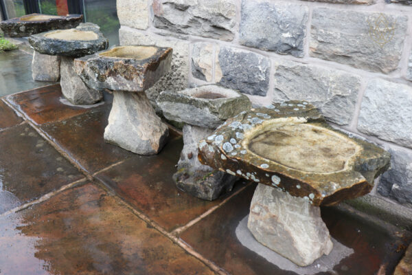 Carved Yorkshire Stone Birdbaths & Bird Tables - WM12131