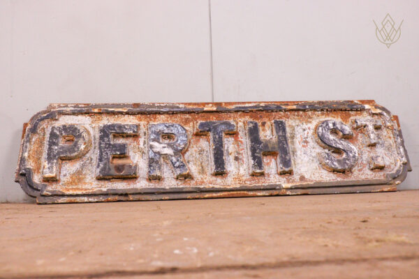 Original Victorian Cast Iron Street Sign 'Perth Street' - WM12133