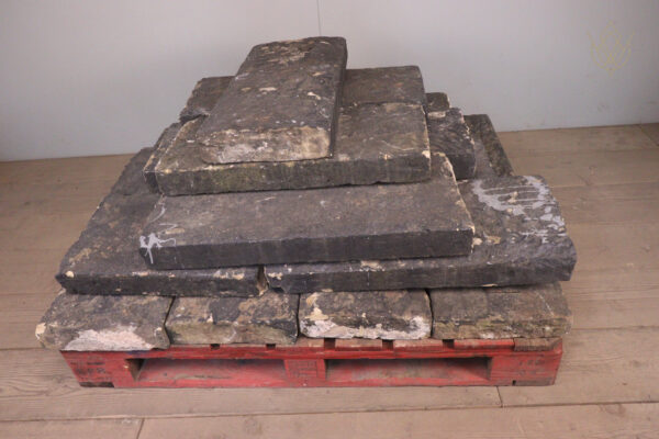 37.6ft - 12"x3.5" Reclaimed Flat Sandstone Coping Stones - WM12134 - Image 5