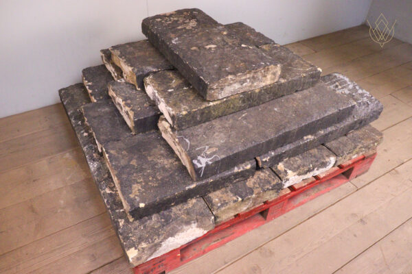 37.6ft - 12"x3.5" Reclaimed Flat Sandstone Coping Stones - WM12134 - Image 4