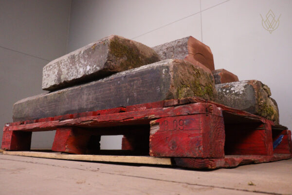 18.7ft - 12" x 6" Reclaimed Red Sandstone 5 Sided Coping Stones - WM12135 - Image 2