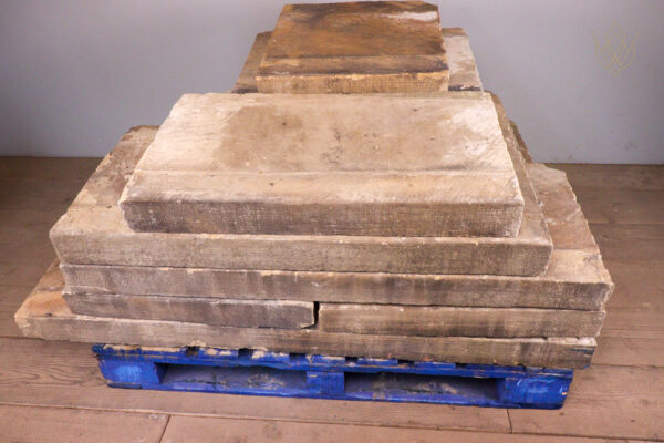 36.1ft - 17"-19" Wide Buff Sandstone Coping Stones/Outer Course - WM12136 - Image 7
