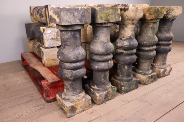 19th Century Sandstone Baluster/Carved Stone Plinths - WM12141