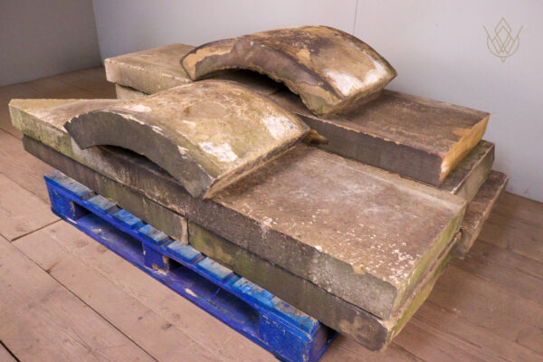 25ft - 18" x 4" + 2 Radius Reclaimed Flat Coping Stones - WM12142 - Image 8