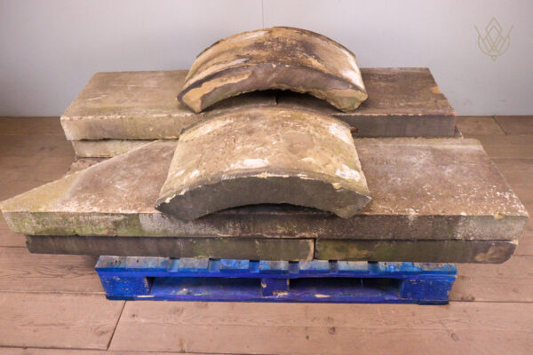 25ft - 18" x 4" + 2 Radius Reclaimed Flat Coping Stones - WM12142 - Image 7