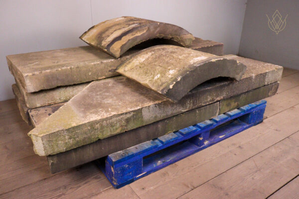 25ft - 18" x 4" + 2 Radius Reclaimed Flat Coping Stones - WM12142 - Image 6