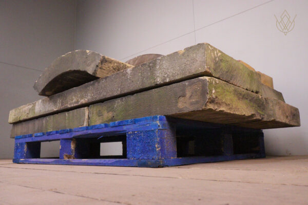 25ft - 18" x 4" + 2 Radius Reclaimed Flat Coping Stones - WM12142 - Image 4