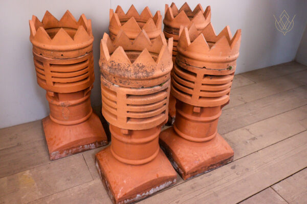 Set of 5 Red Terracotta 3 Piece Chimney Pots - WM12147 - Image 7