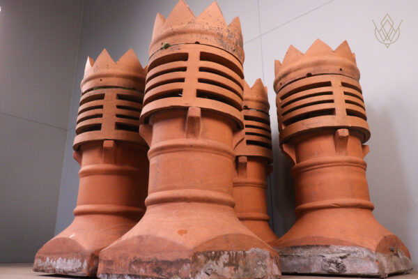 Set of 5 Red Terracotta 3 Piece Chimney Pots - WM12147 - Image 5