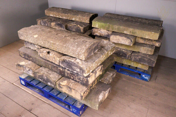 115ft - 16" x 5.75" 19th Century Reclaimed Round Top Coping Stones - WM12151 - Image 8