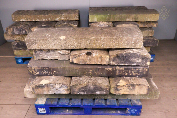 115ft - 16" x 5.75" 19th Century Reclaimed Round Top Coping Stones - WM12151 - Image 7