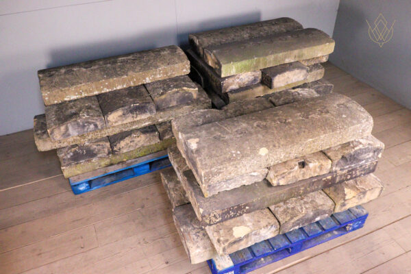 115ft - 16" x 5.75" 19th Century Reclaimed Round Top Coping Stones - WM12151 - Image 6