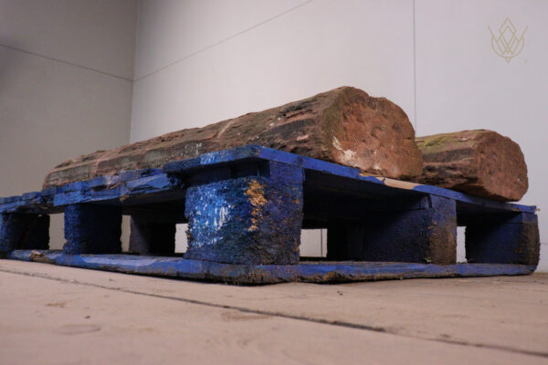 8ft - 12" x 5.5" Red Sandstone 19th Century Coping Stones - WM12158 - Image 2