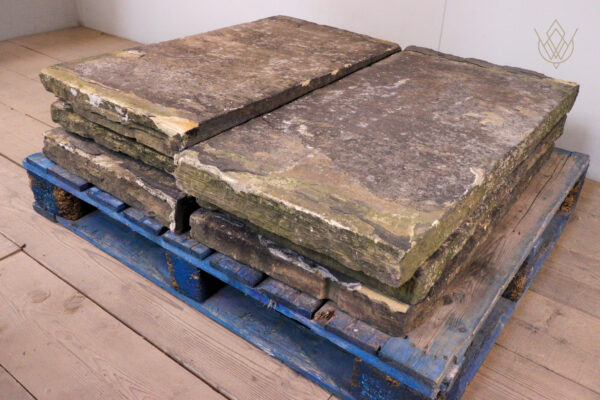 18ft - 20" x 3" Flat 19th Century Sandstone Coping Stones - WM12159