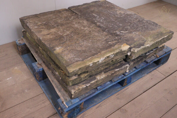 18ft - 20" x 3" Flat 19th Century Sandstone Coping Stones - WM12159 - Image 6