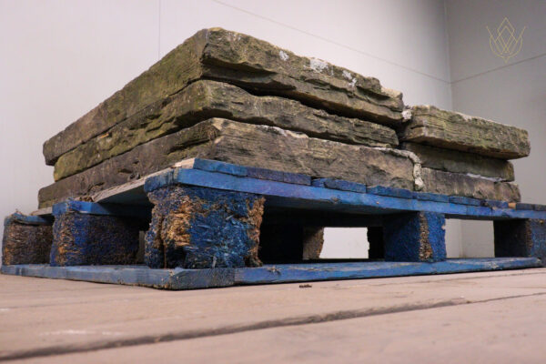 18ft - 20" x 3" Flat 19th Century Sandstone Coping Stones - WM12159 - Image 4