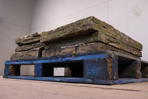18ft - 20" x 3" Flat 19th Century Sandstone Coping Stones - WM12159 - Image 2