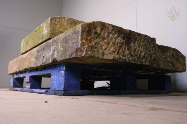 14.35ft - Large Reclaimed Gritstone Plinth Stones/Coping Stones - WM12166 - Image 5