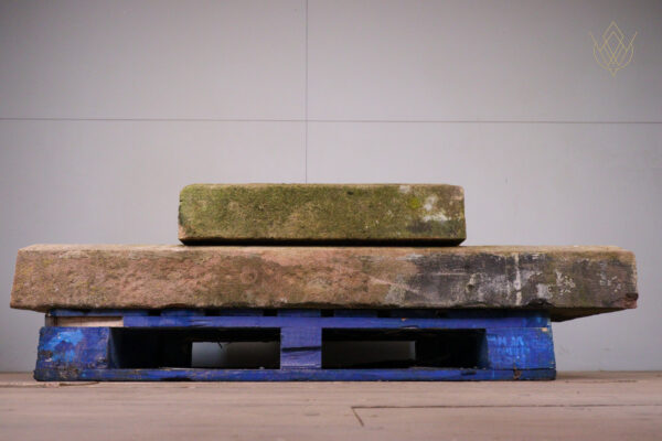 14.35ft - Large Reclaimed Gritstone Plinth Stones/Coping Stones - WM12166 - Image 4