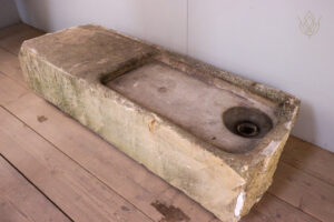 Large 19th Century Sandstone Sink with Cast Iron & Lead Drain - WM12167