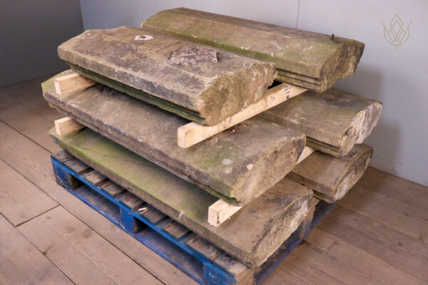 22.3ft - Ornate Sandstone Victorian Coping Stones - WM12168 - Image 8