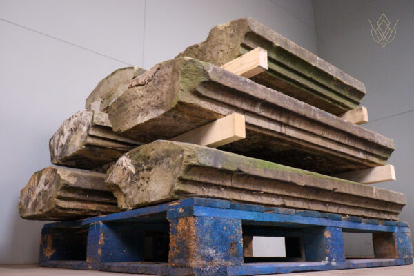 22.3ft - Ornate Sandstone Victorian Coping Stones - WM12168 - Image 2