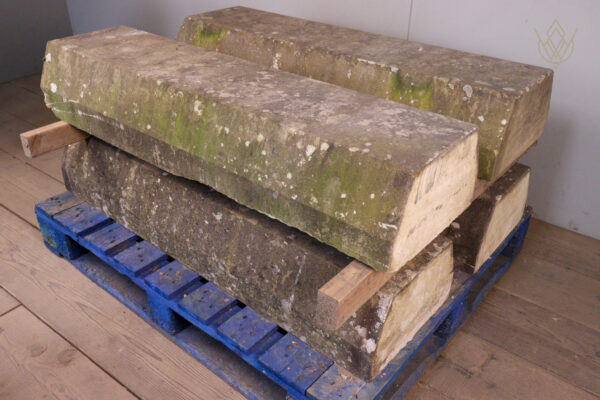 15.25ft - 5 Sided Reclaimed Sandstone Coping Stones - WM12169
