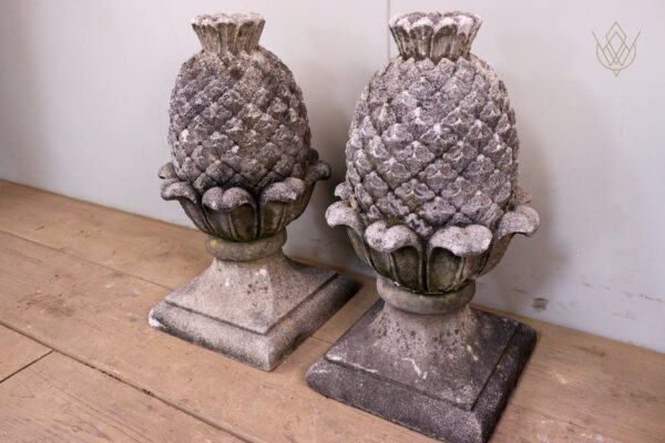 Pair of Composition Stone Pine Cone Finials - WM12170 - Image 8