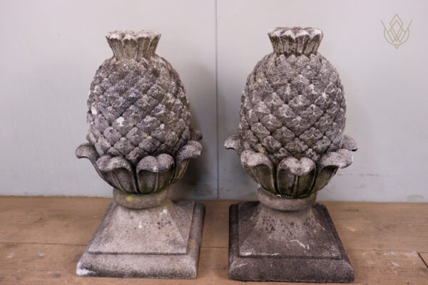 Pair of Composition Stone Pine Cone Finials - WM12170 - Image 6