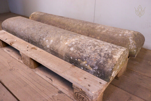 8ft - 10" x 5" 19th Century Round Top Coping Stones - WM12184