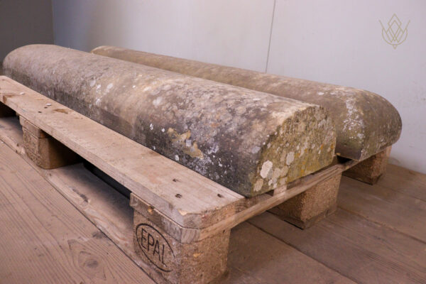8ft - 10" x 5" 19th Century Round Top Coping Stones - WM12184 - Image 3