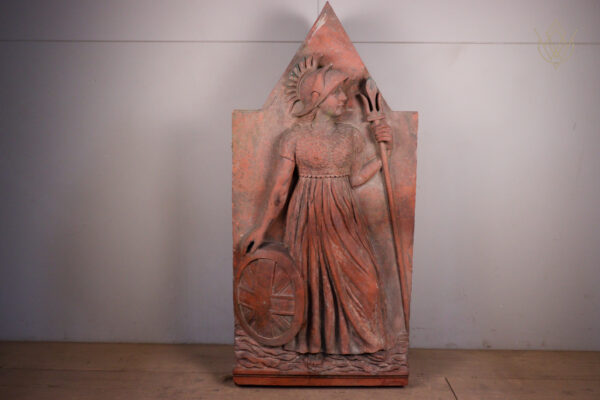 Large 19th Century Britannia Terracotta Wall Plaque - WM12195 - Image 11