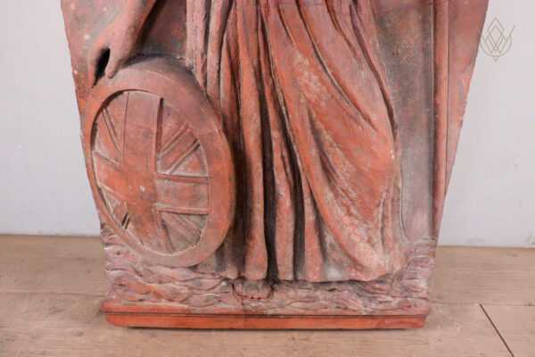 Large 19th Century Britannia Terracotta Wall Plaque - WM12195 - Image 2