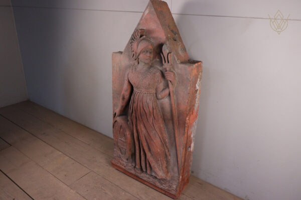 Large 19th Century Britannia Terracotta Wall Plaque - WM12195