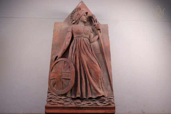 Large 19th Century Britannia Terracotta Wall Plaque - WM12195 - Image 6