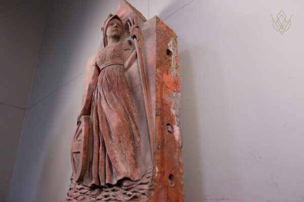 Large 19th Century Britannia Terracotta Wall Plaque - WM12195 - Image 5