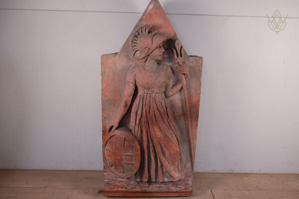 Large 19th Century Britannia Terracotta Wall Plaque - WM12195 - Image 4