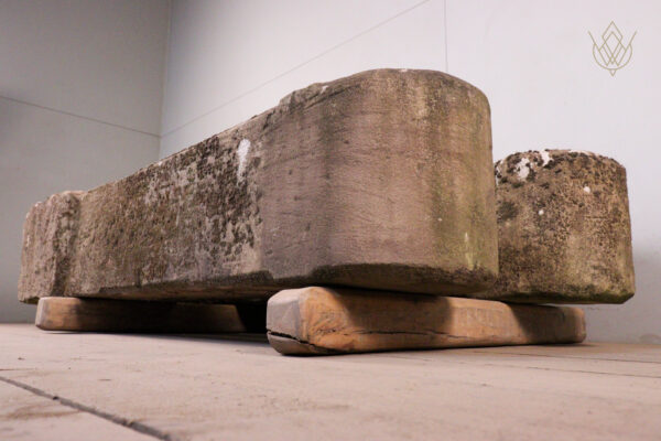 Pair of 19th Century Round Top Sandstone Gateposts - WM12204 - Image 7