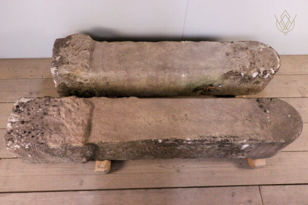 Pair of 19th Century Round Top Sandstone Gateposts - WM12204 - Image 2
