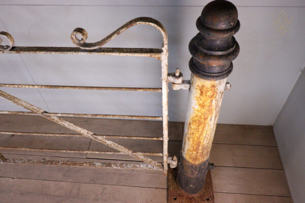 19th Century Gateway Complete With 2 Cast Iron Gate Posts & Wrought Iron Gate - WM12205 - Image 7
