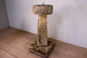 Large 19th Century Stone Carved Sundial with Bronze Dial - WM12191