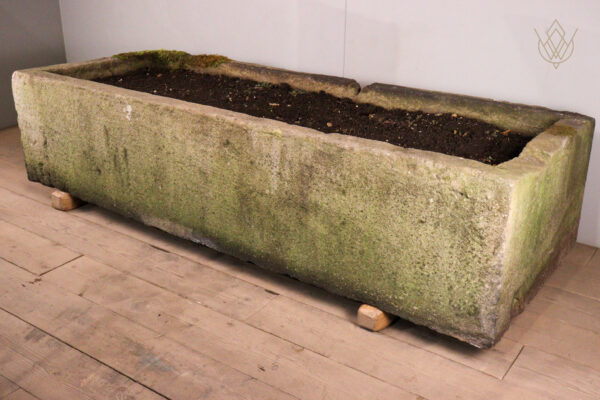 Large 2.4m 19th Century Gritstone Carved Stone Water Trough/Planter - WM12215 - Image 11