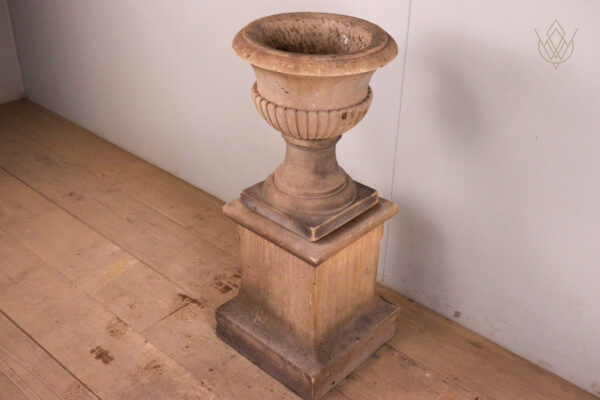 19th Century Carved York Stone Urn & Stone Pedestal - WM12218 - Image 8