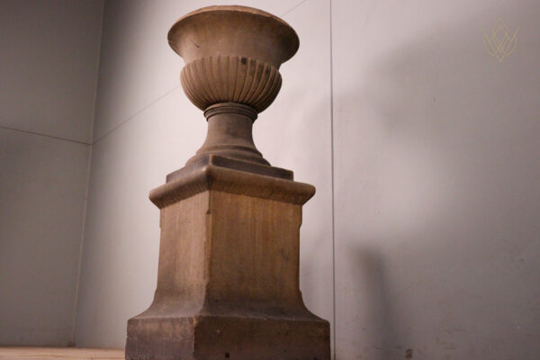 19th Century Carved York Stone Urn & Stone Pedestal - WM12218 - Image 5